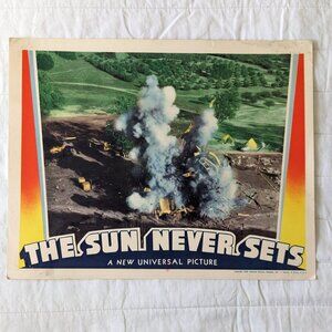 1939 The Sun Never Sets RARE Cinema Lobby card 11x14", original vintage small